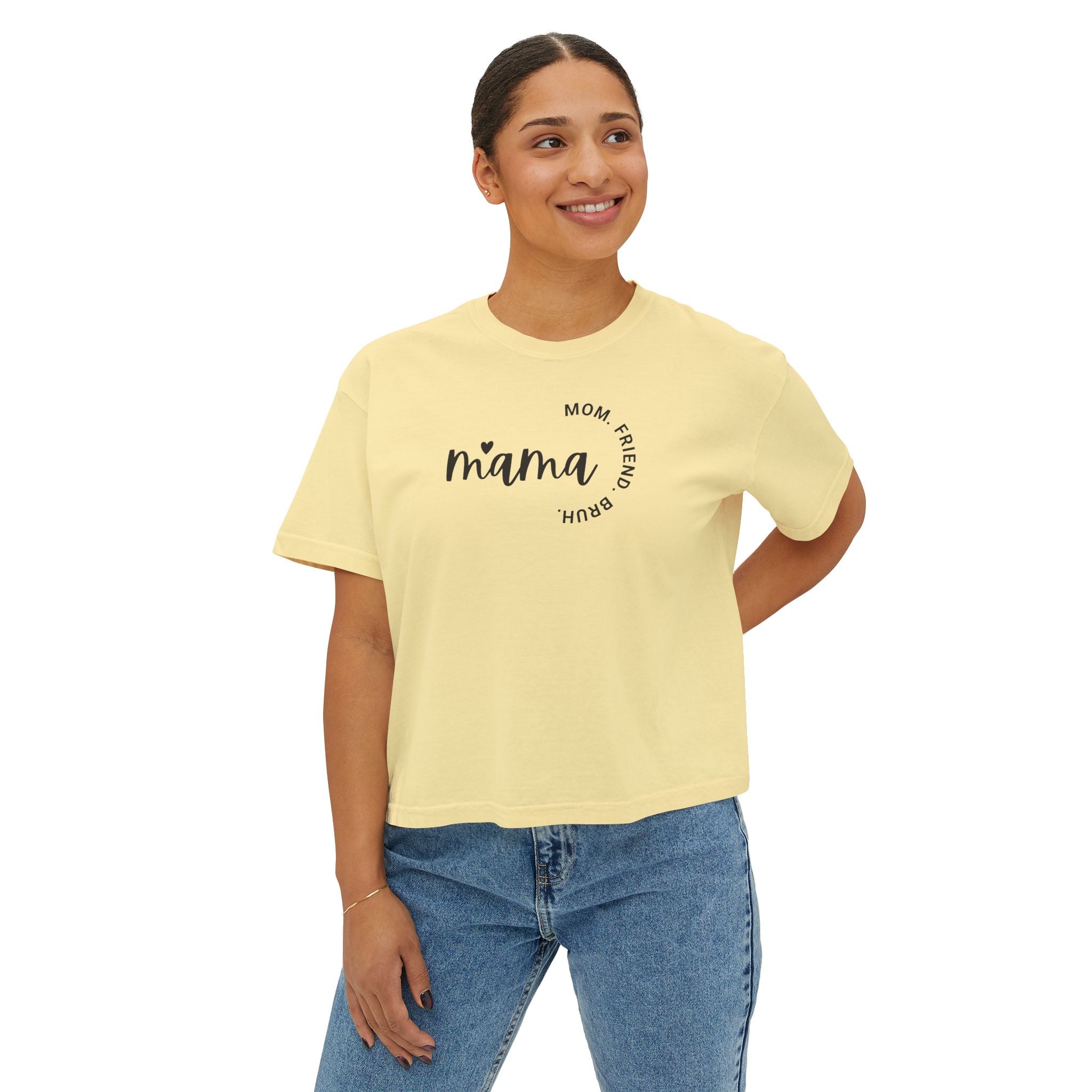 Women's Boxy Tee - Oversized Comfort Fit for Moms - DipaliZ