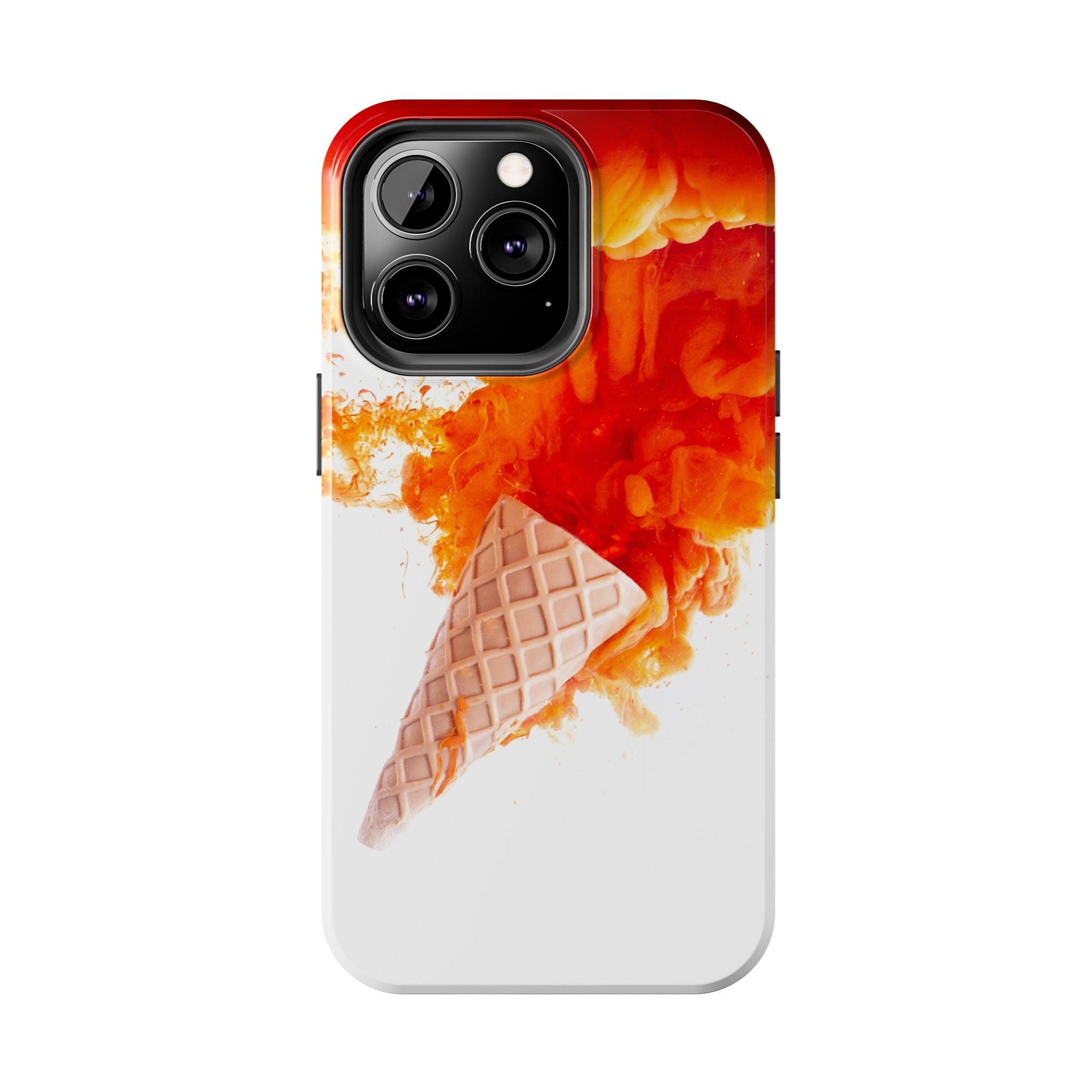 Ice Cream With Flame Of Colors Tough Phone Cases