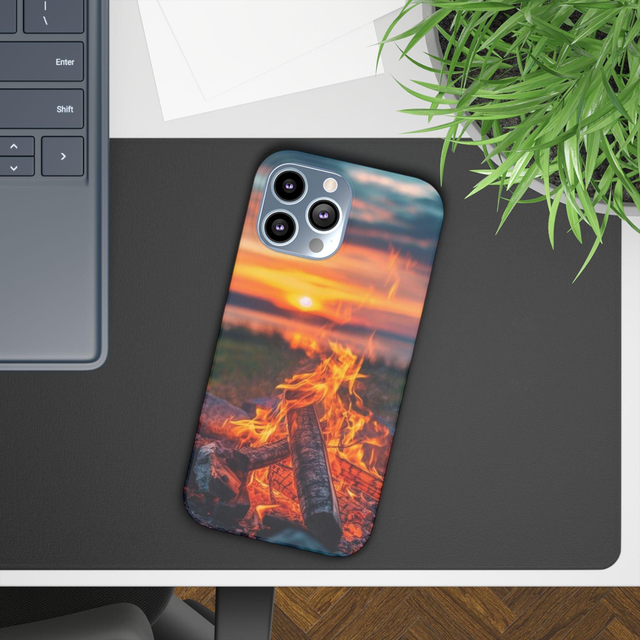 Woodland Fire Phone Case – Warmth of Nature’s Blaze on Your Device
