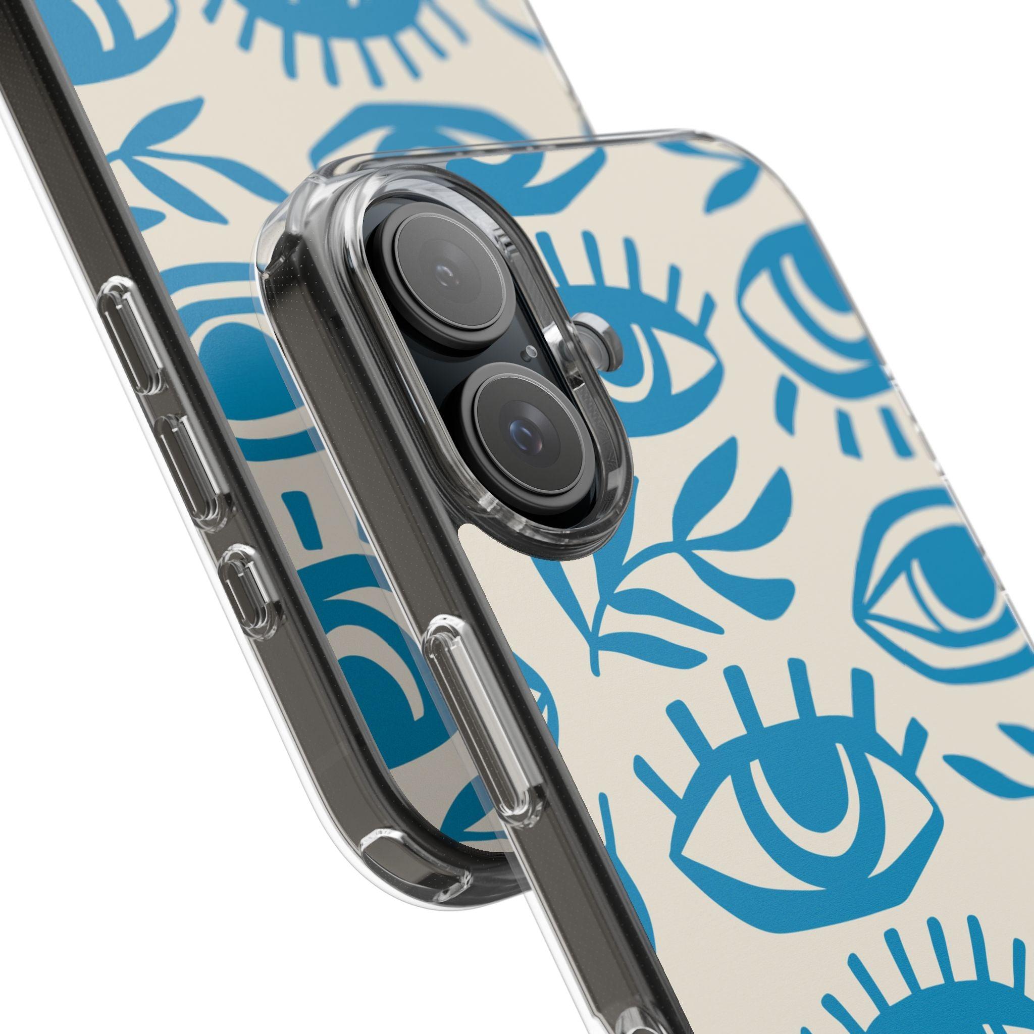 Eyes And Leaves  Pattern Clear Cases