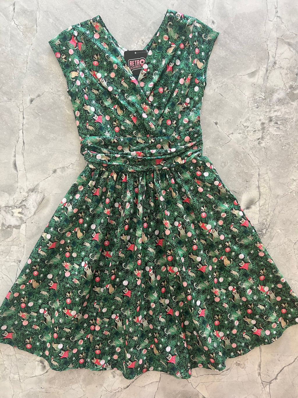 Holiday Cats Greta Dress - 3X only, 1 left!