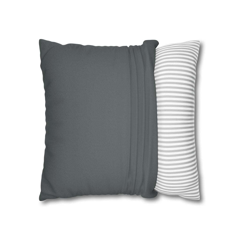 Scenic Lake Reflection Square Pillow — Mountain Sunrise Decorative Pillowcase