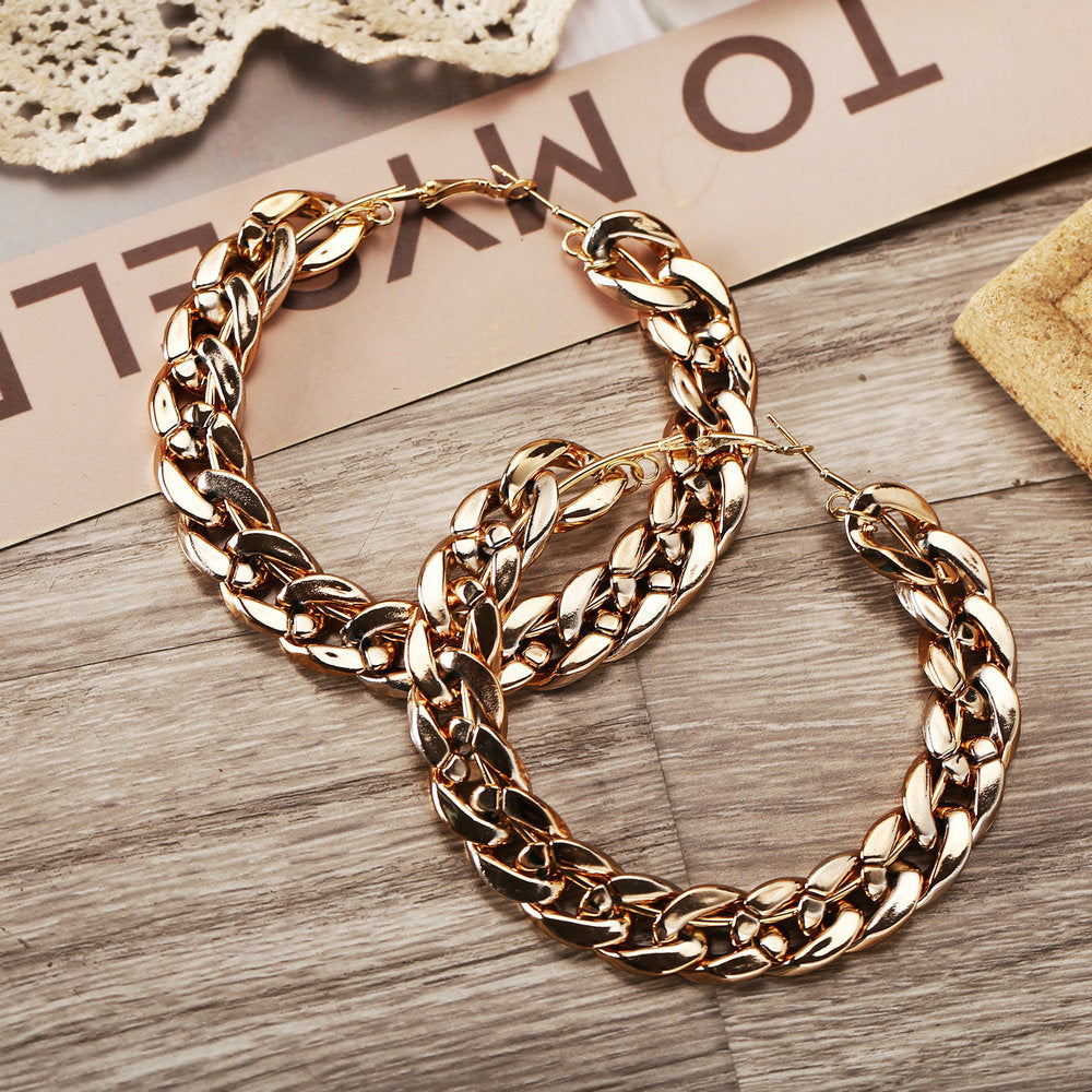 Gold alloy earrings
