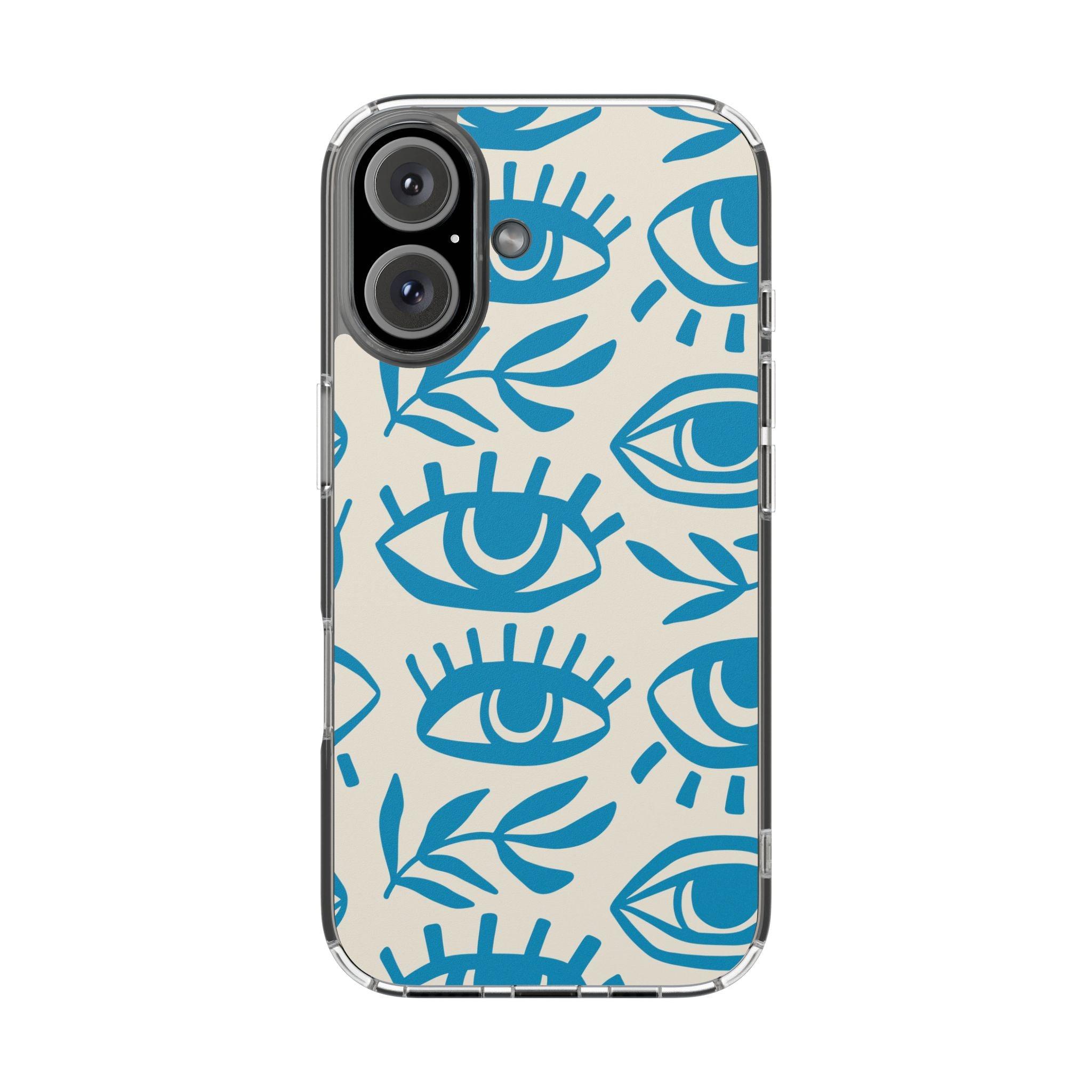 Eyes And Leaves  Pattern Clear Cases