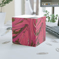 Italian Marbled Pink Note Cube, Decorative Note Block