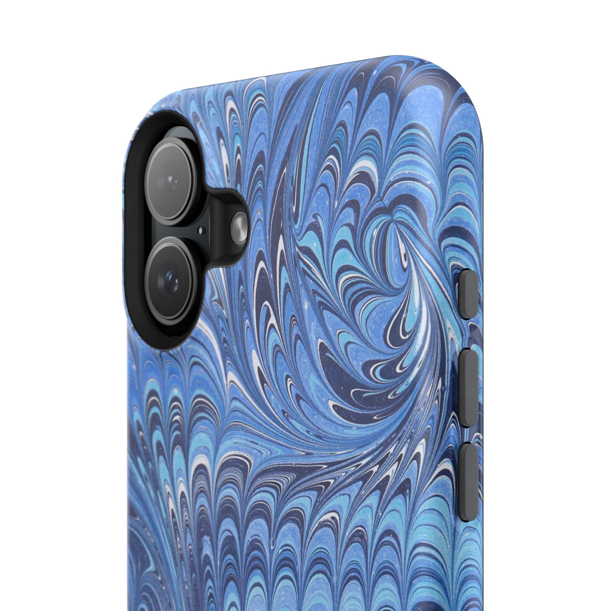 Blue Marbled Swirl Phone Case - Dual Layer Case