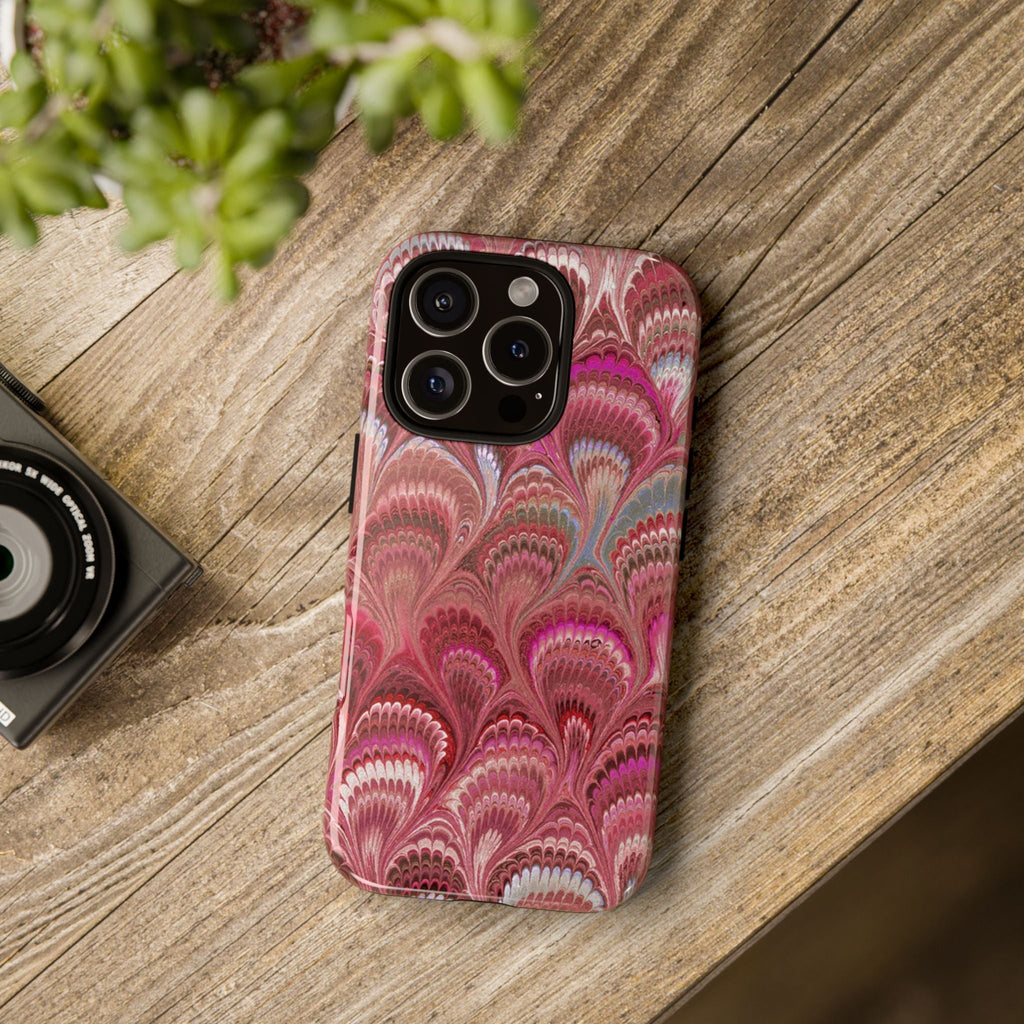 Shades of Pink Marbled Phone Case —  Dual Layer - Tough Protective Phone Cover