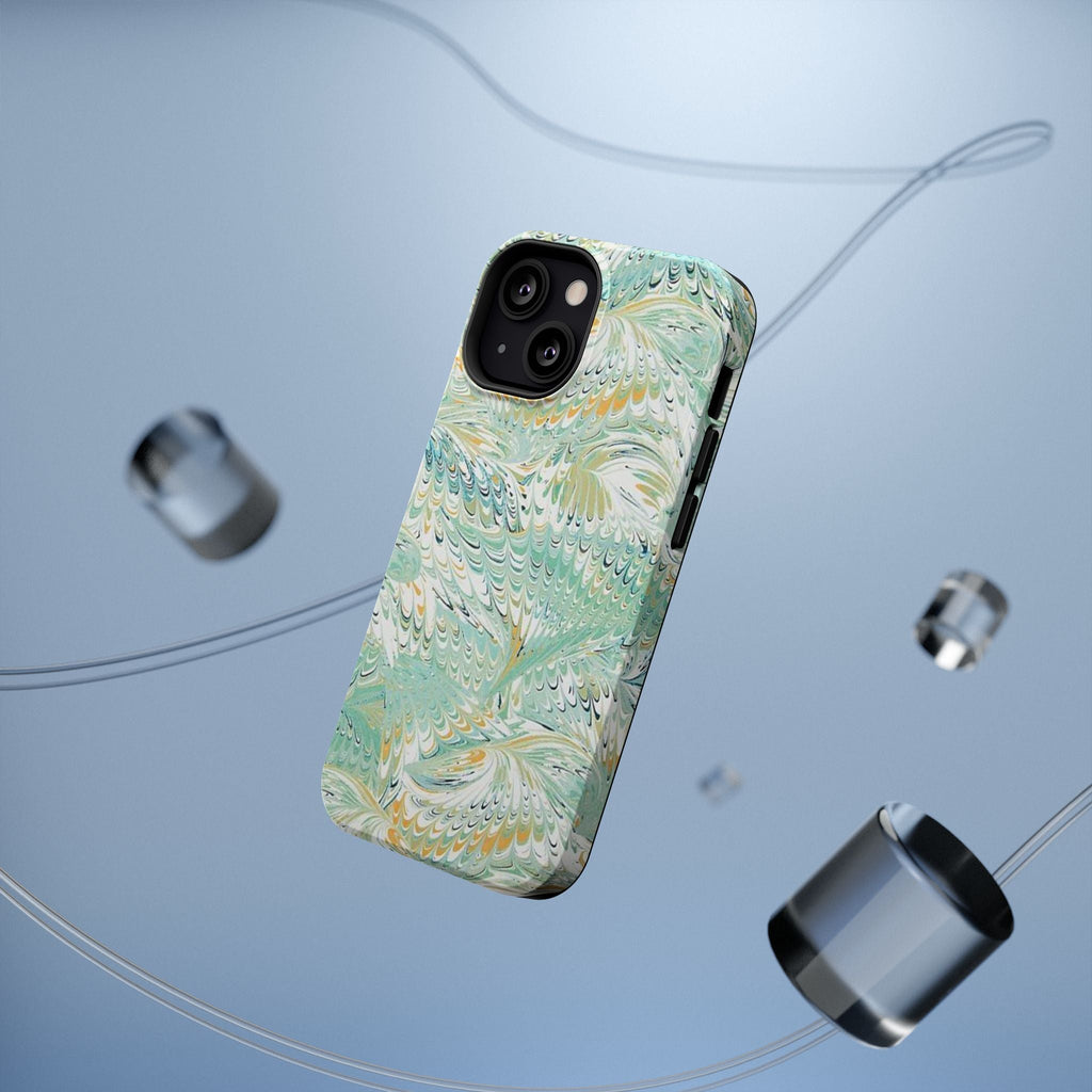 Mint Green Marbled Swirl Phone Case - Dual Layer