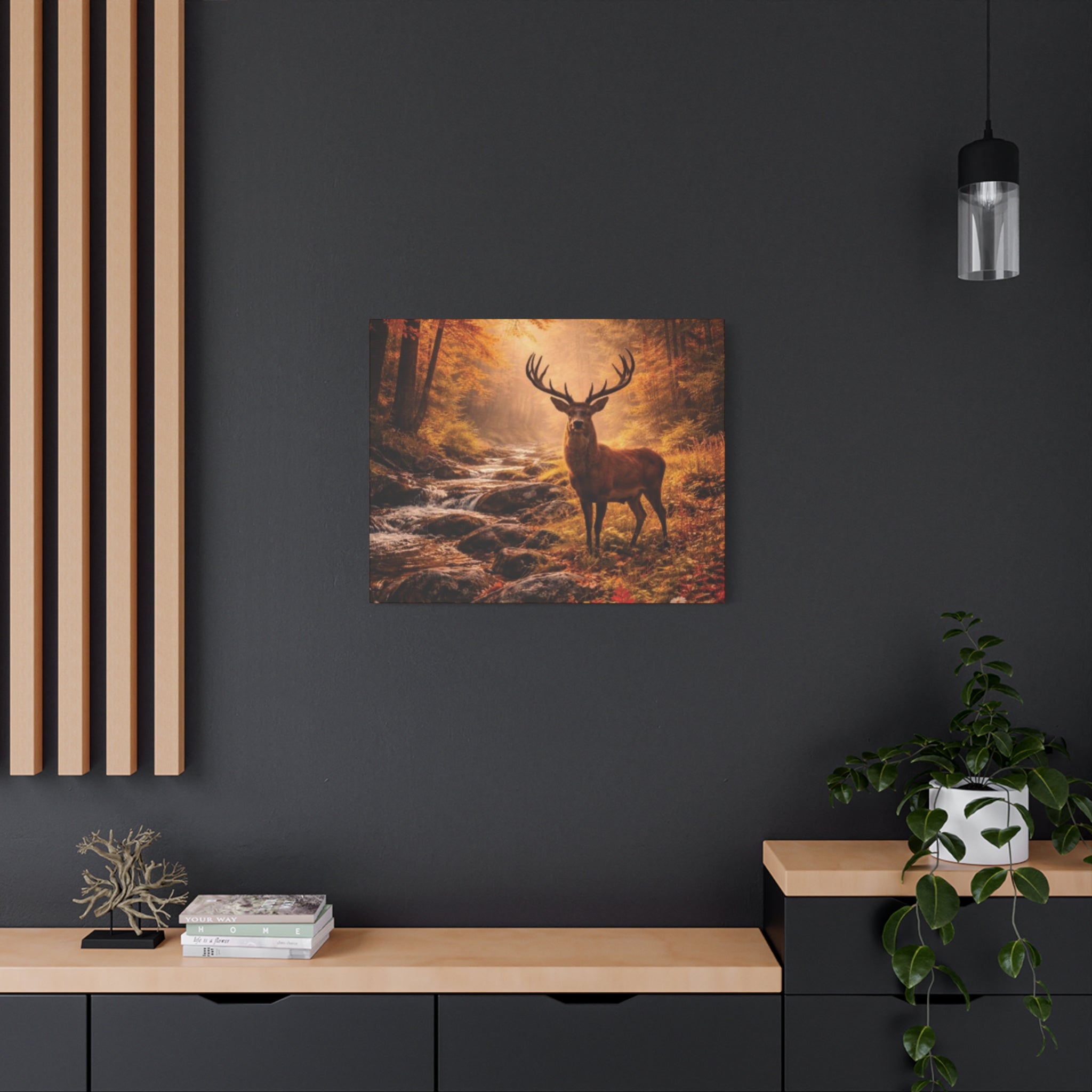Autumn Wilderness Deer Canvas Wall Art
