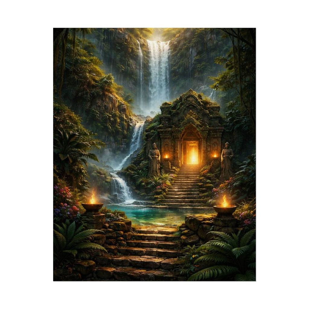 Mystic Jungle Temple Poster