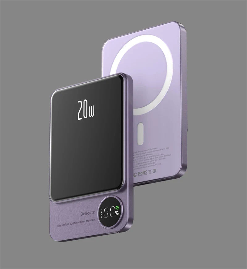 PD20W Fast Charging Magnetic Wireless Cell Phone Charger Mini Power Bank Auxiliary Battery for iPhone Samsung Wireless Charger