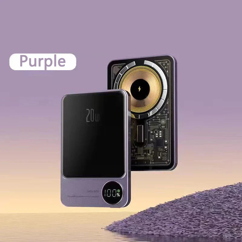 PD20W Fast Charging Magnetic Wireless Cell Phone Charger Mini Power Bank Auxiliary Battery for iPhone Samsung Wireless Charger