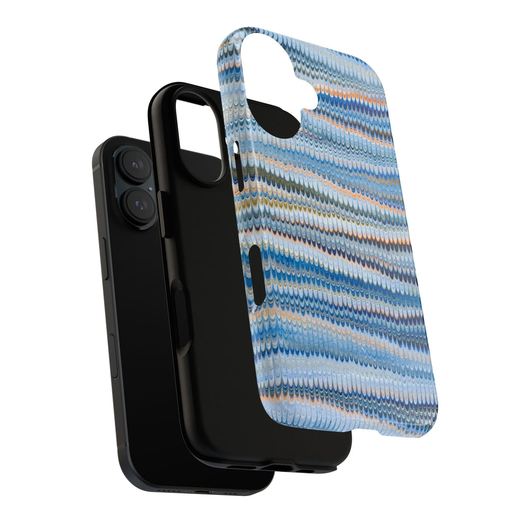Blue Marbled Phone Cases iPhone 16 + Samsung + Apple + Google