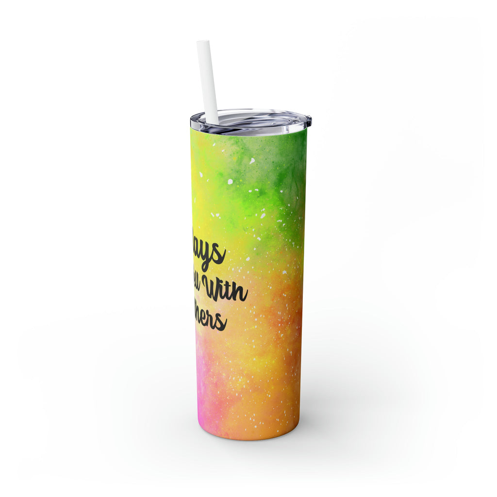 Plays Well With Others Skinny Tumbler with Straw, 20oz