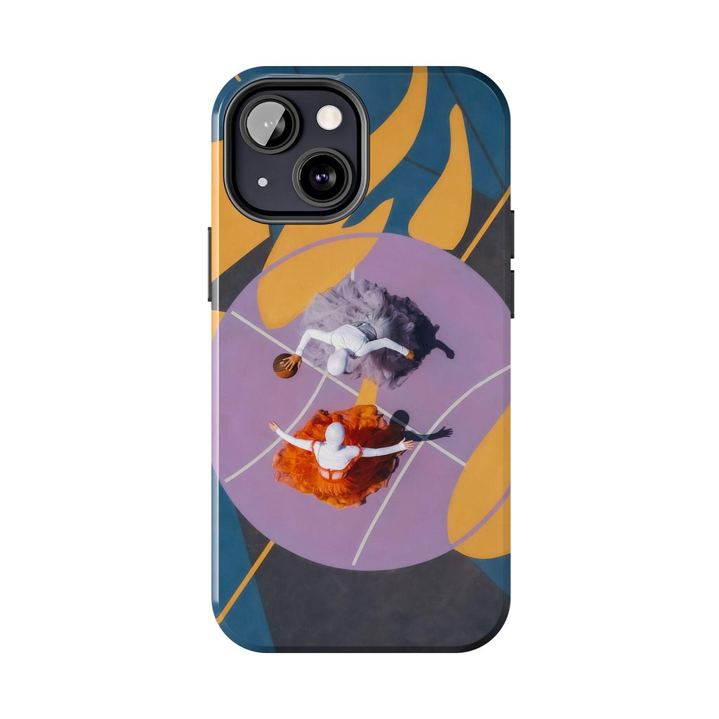 Two Womens Play basket ball Tough Phone Cases