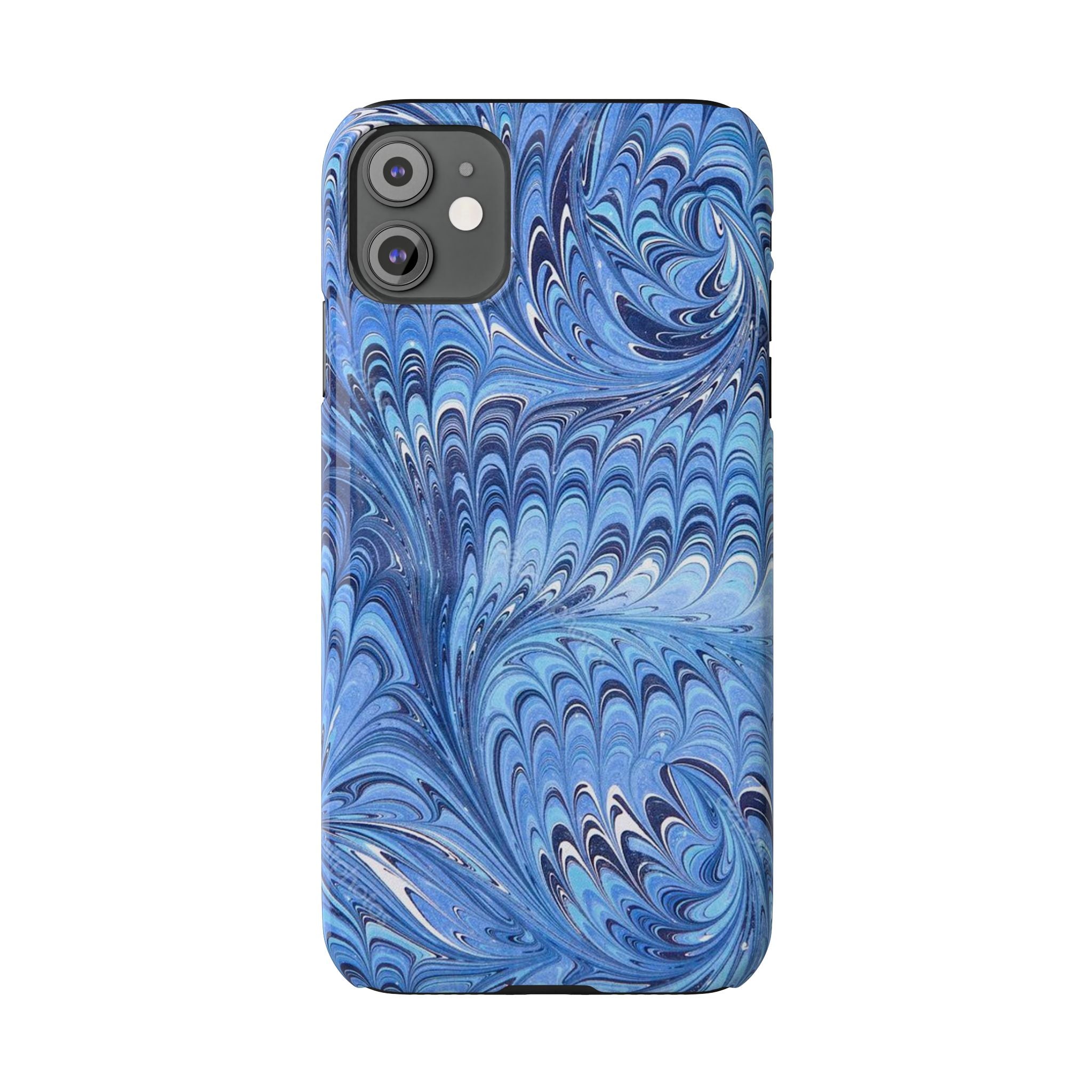 Deep Blue Italian Marbled Design Pallet Phone Case