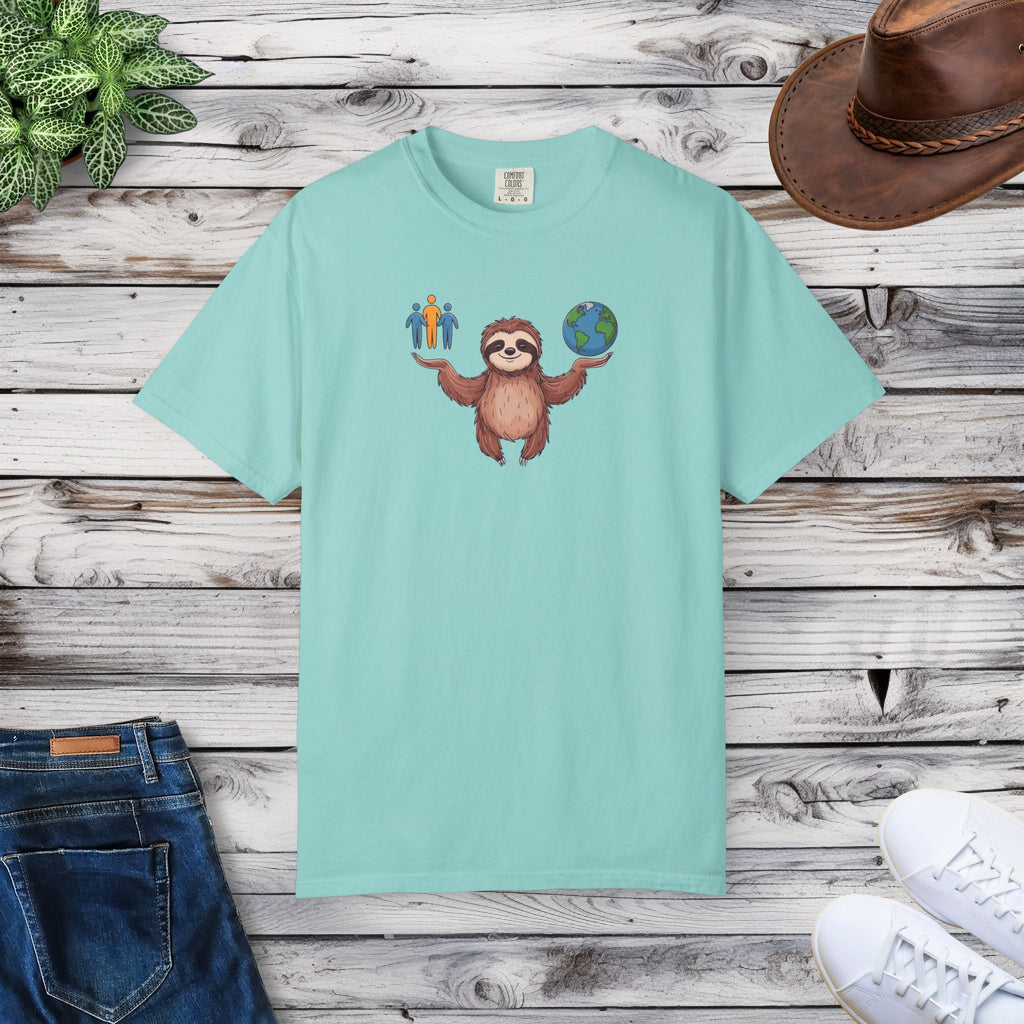 Sloth World Environment Comfort Colors Tee - Garment Dyed - DipaliZ