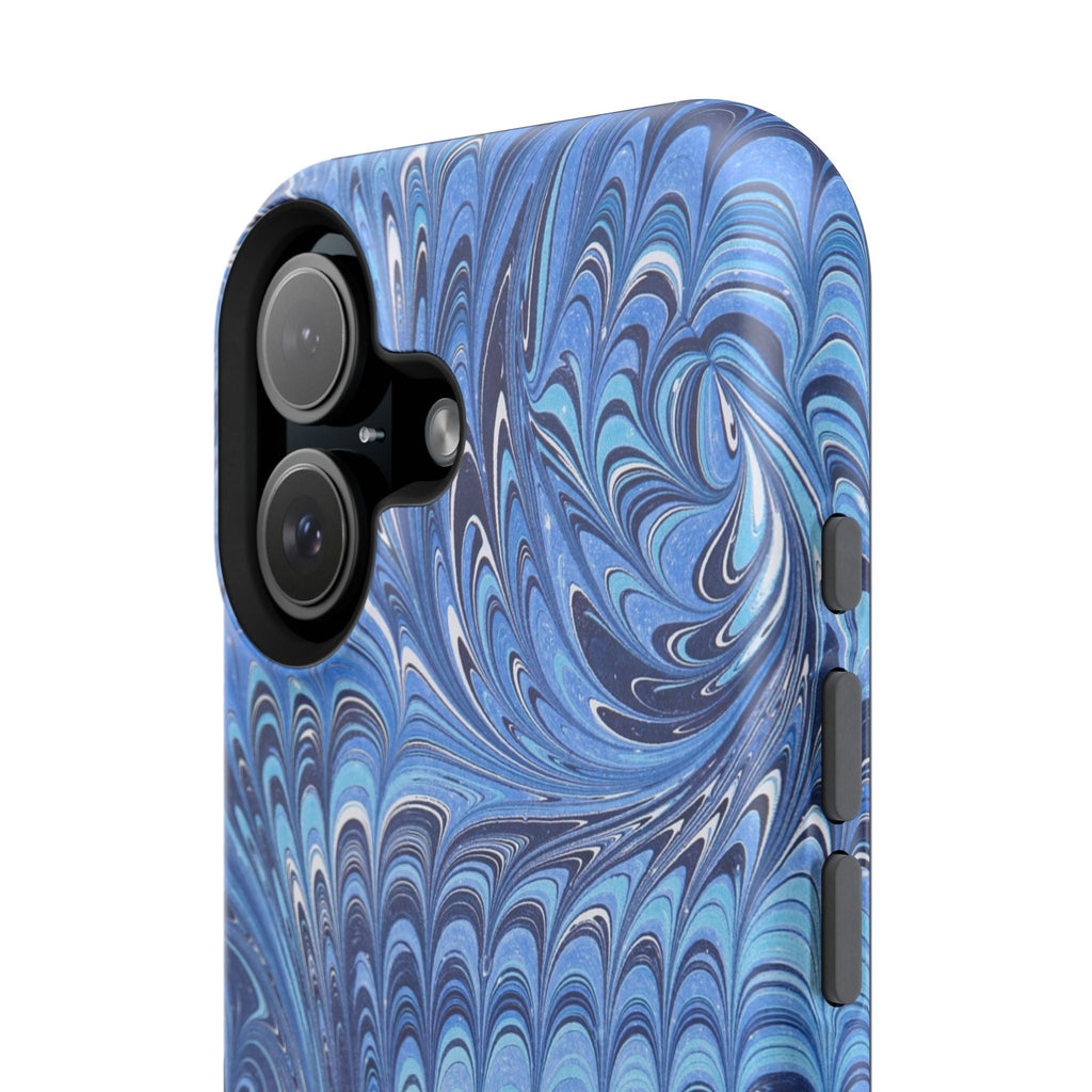 Blue Marbled Swirl Phone Case - Dual Layer Case