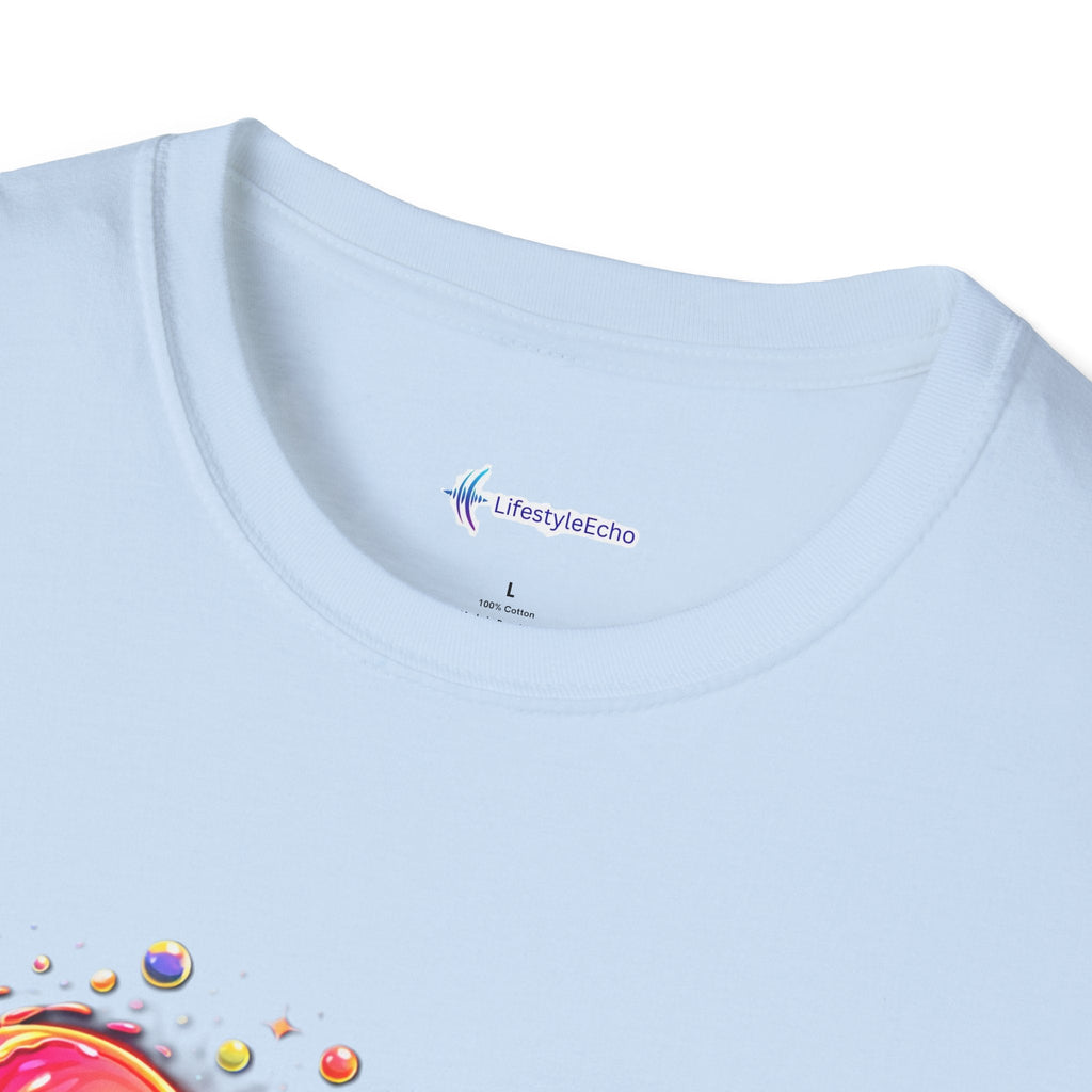 Melting Hearts Tee - Vibrant Double Heart Graphic T-Shirt