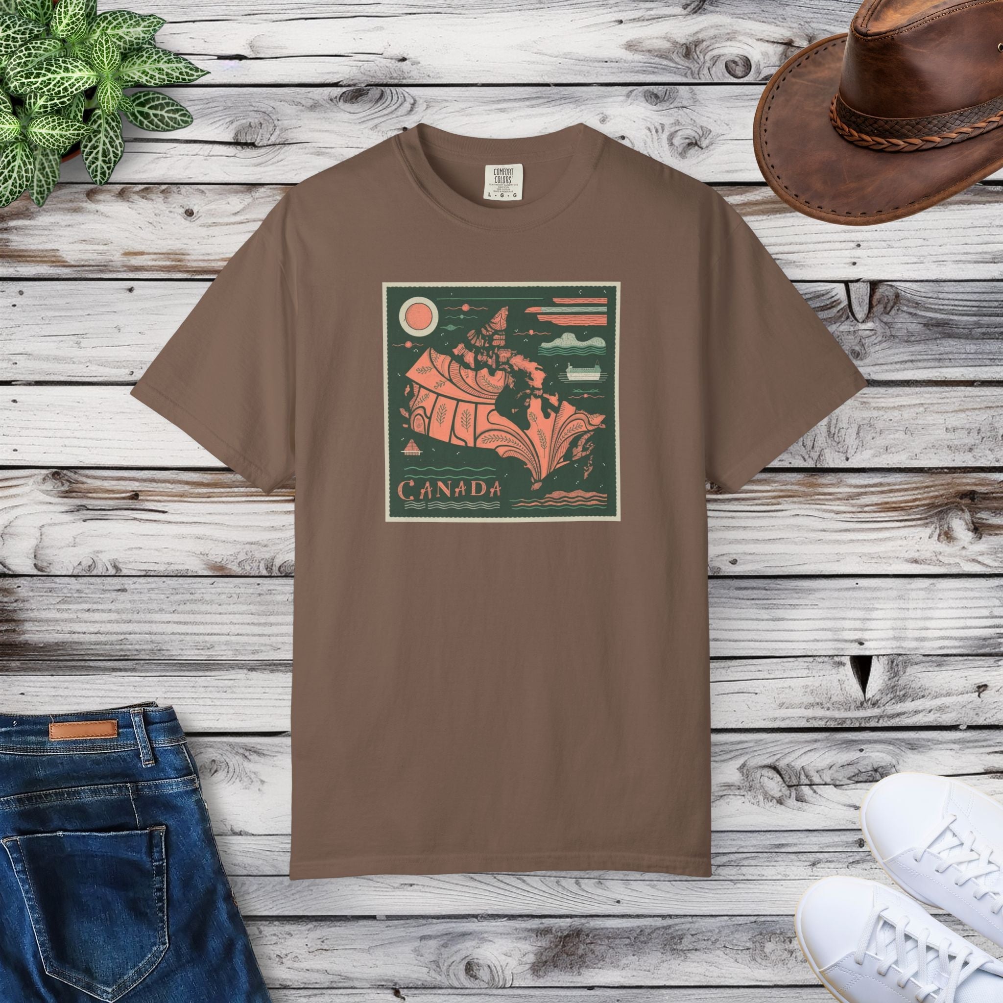 Map Of Canada Tee - Canada Day Celebration Comfort Colors - DipaliZ