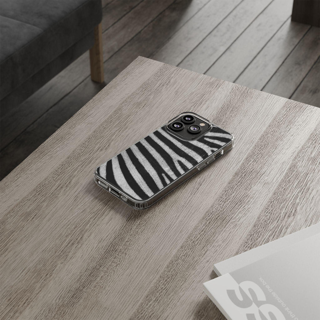 Clear Cases Black and White Zebra Stripes
