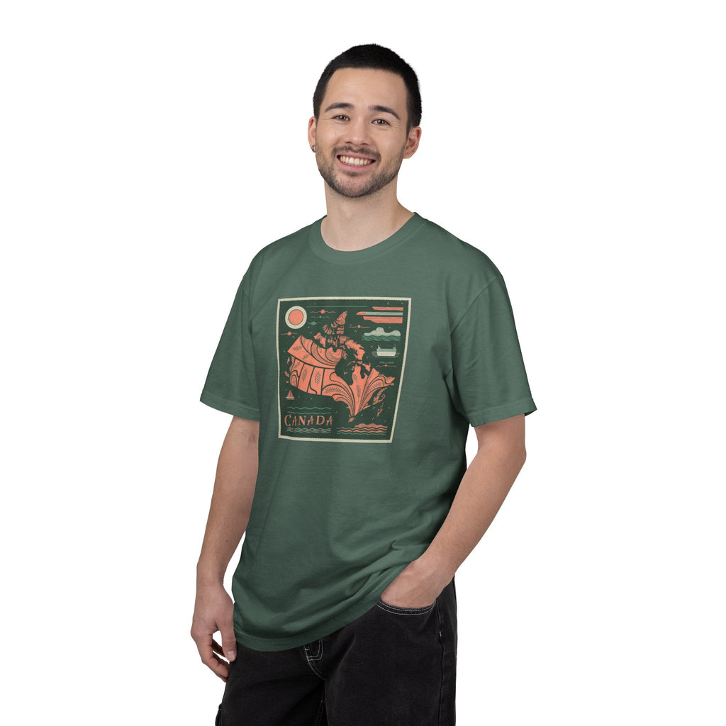 Map Of Canada Tee - Canada Day Celebration Comfort Colors - DipaliZ