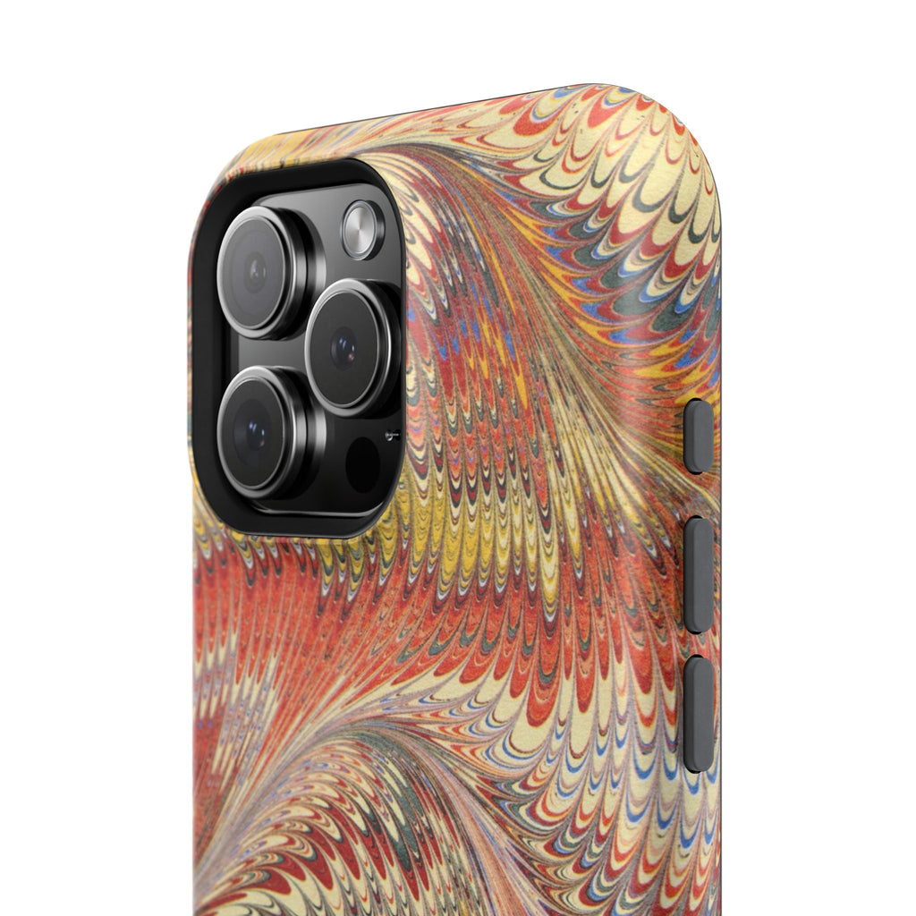 Rust and Gold Italian Vintage Marble Design Durable Phone Case for Apple + Samsung