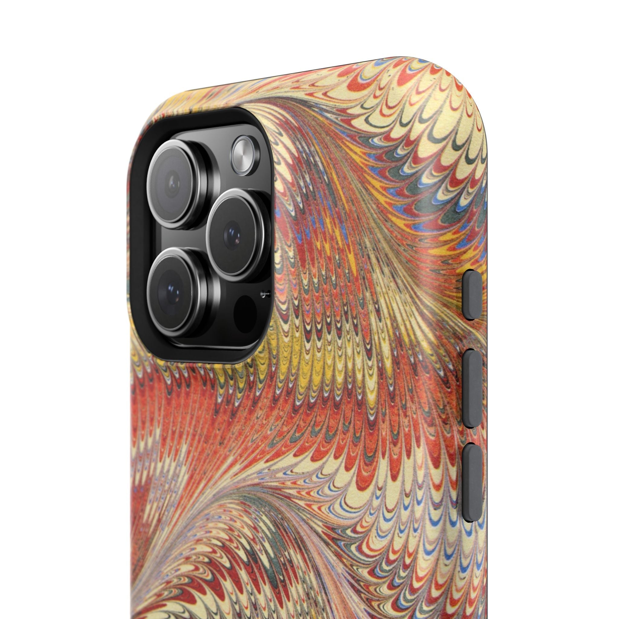 Rust and Gold Italian Vintage Marble Design Durable Phone Case for Apple + Samsung