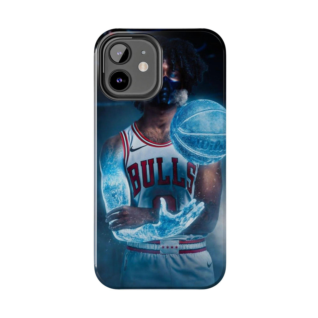 Coby White Chicago Bulls NBA Basketball Printed Tough Phone Case for iPhone & Samsung Galaxy - Dynamic Player Action Design