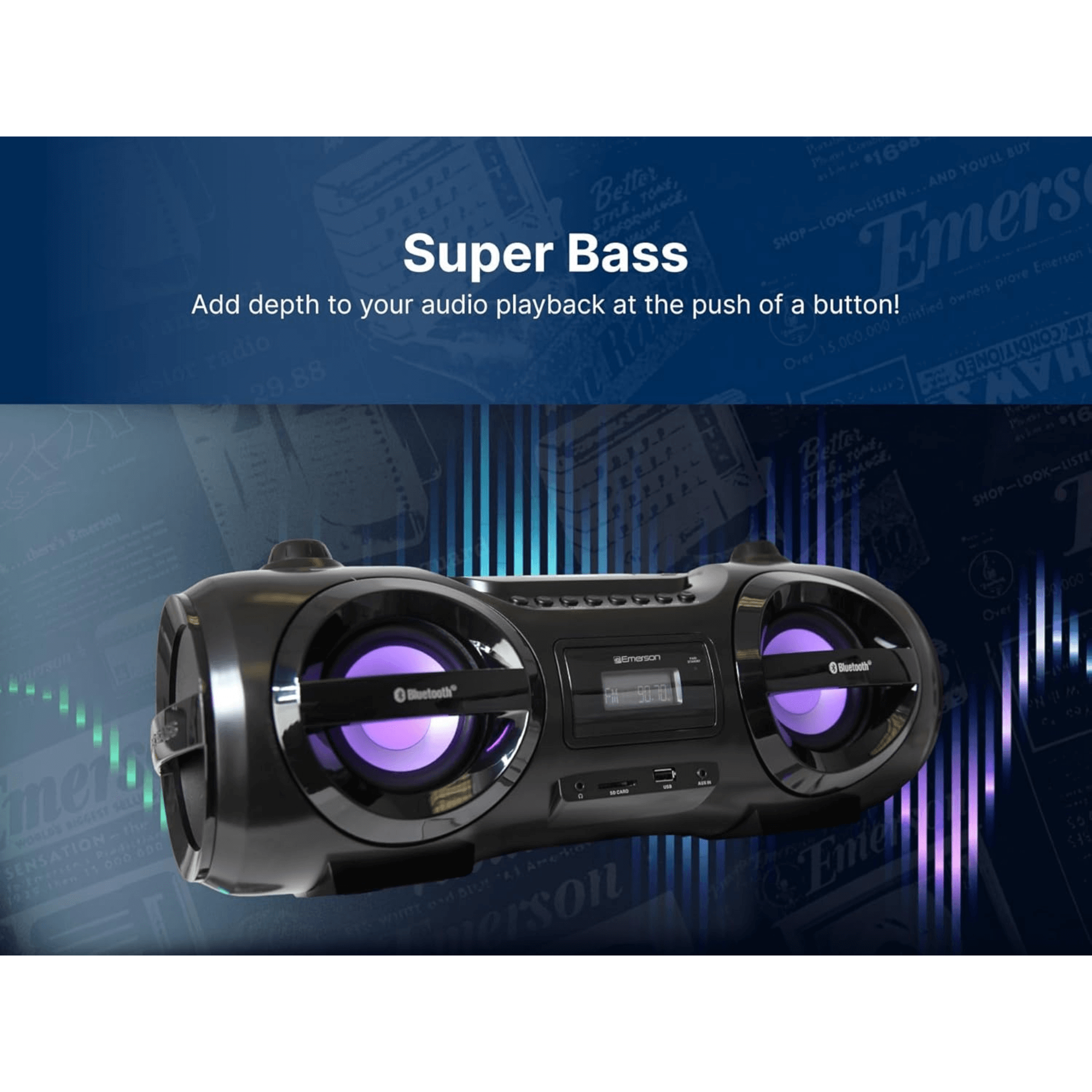 Emerson Retro Portable CD Boombox