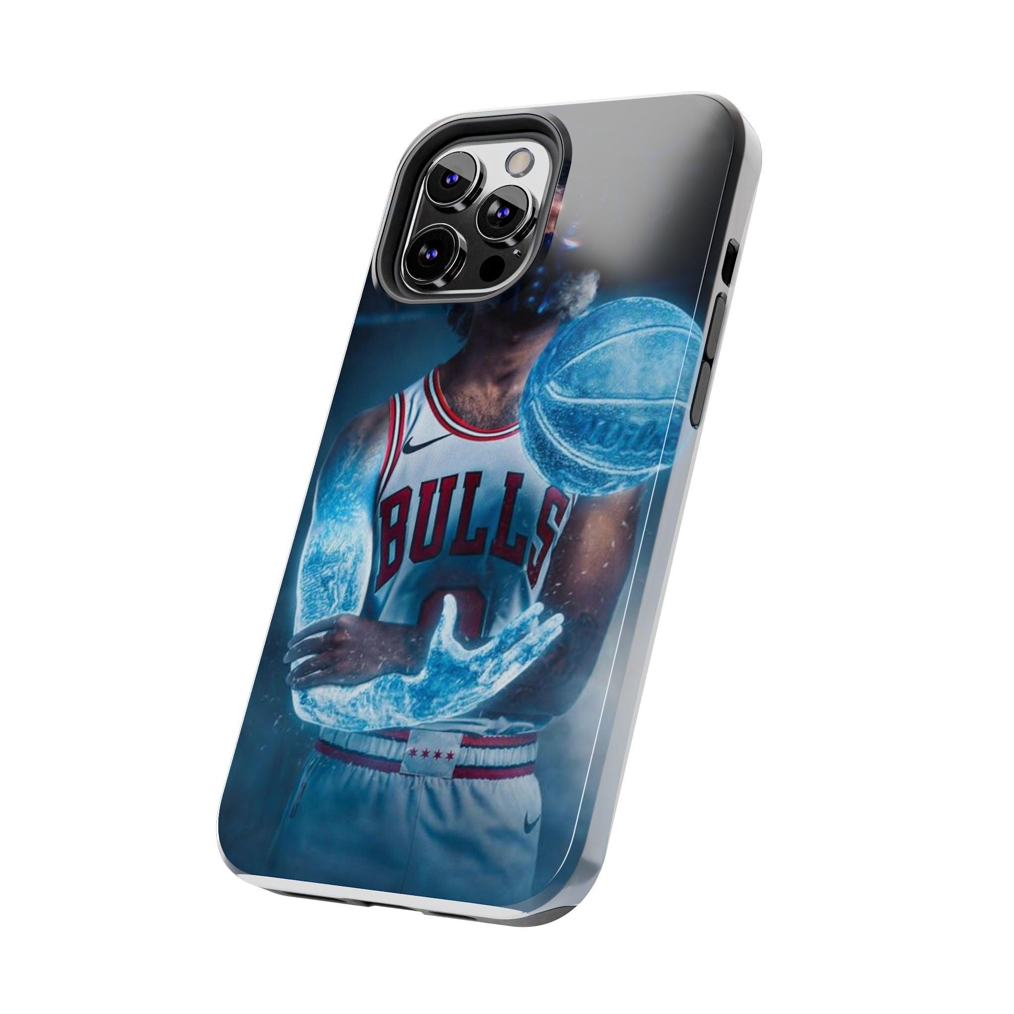 Coby White Chicago Bulls NBA Basketball Printed Tough Phone Case for iPhone & Samsung Galaxy - Dynamic Player Action Design