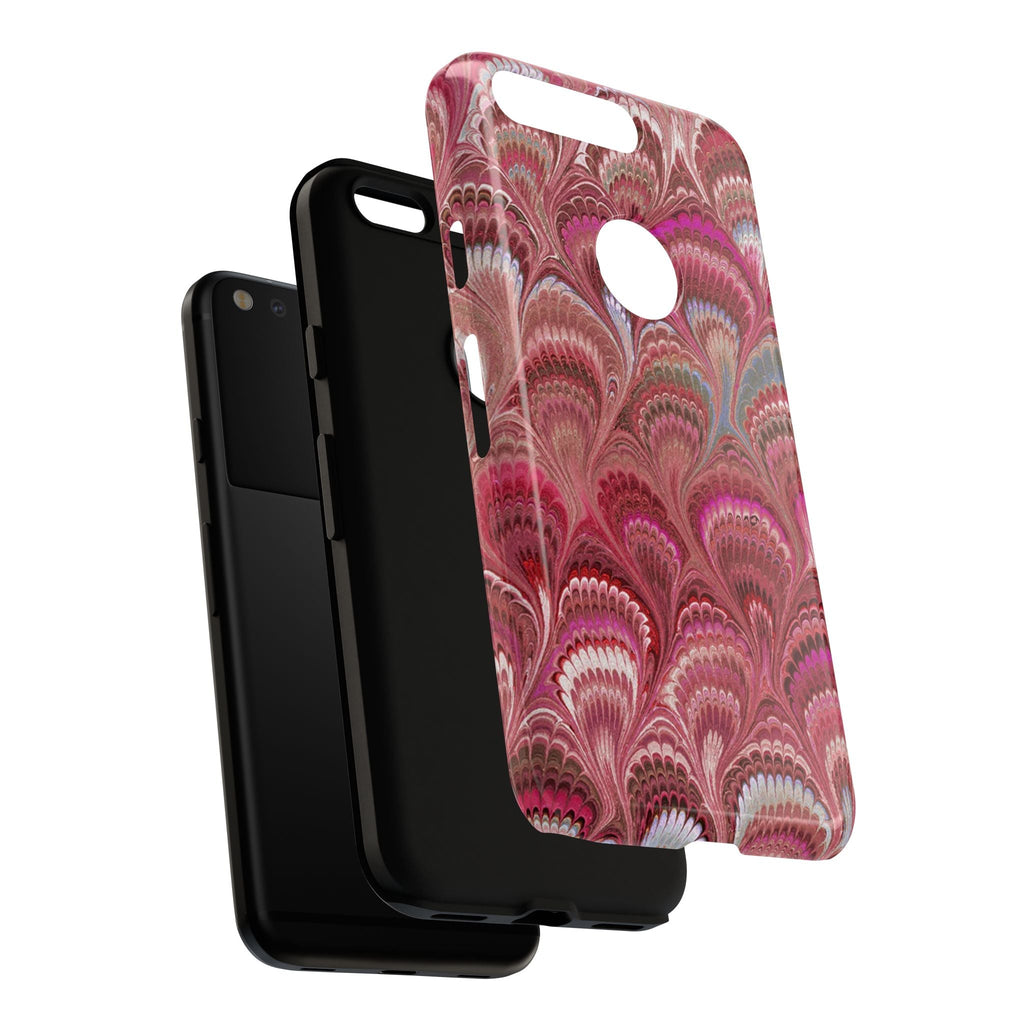 Shades of Pink Marbled Phone Case —  Dual Layer - Tough Protective Phone Cover