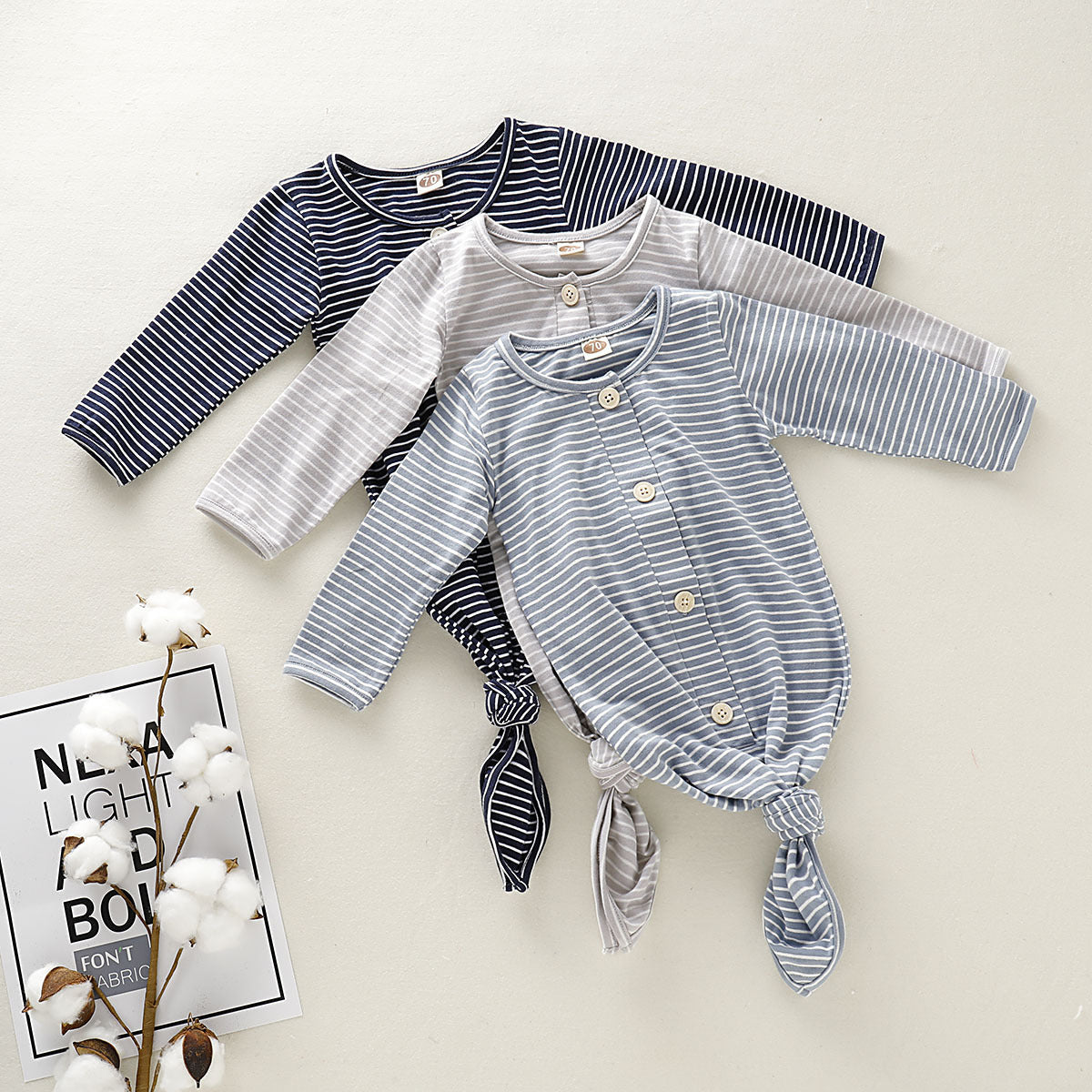 Baby's Solid Color Long Sleeve Sleeping Bag