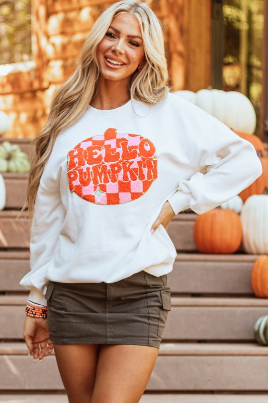 Blair Halloween Pumpkin Patched Pullover Sweatshir