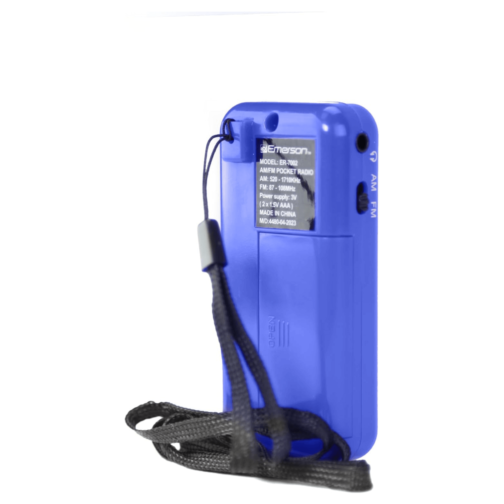 Emerson Portable AMFM Radio with Earbuds and Wide Frequency Range of Stations