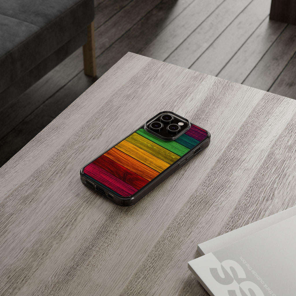 Rainbow On Woods Clear Cases