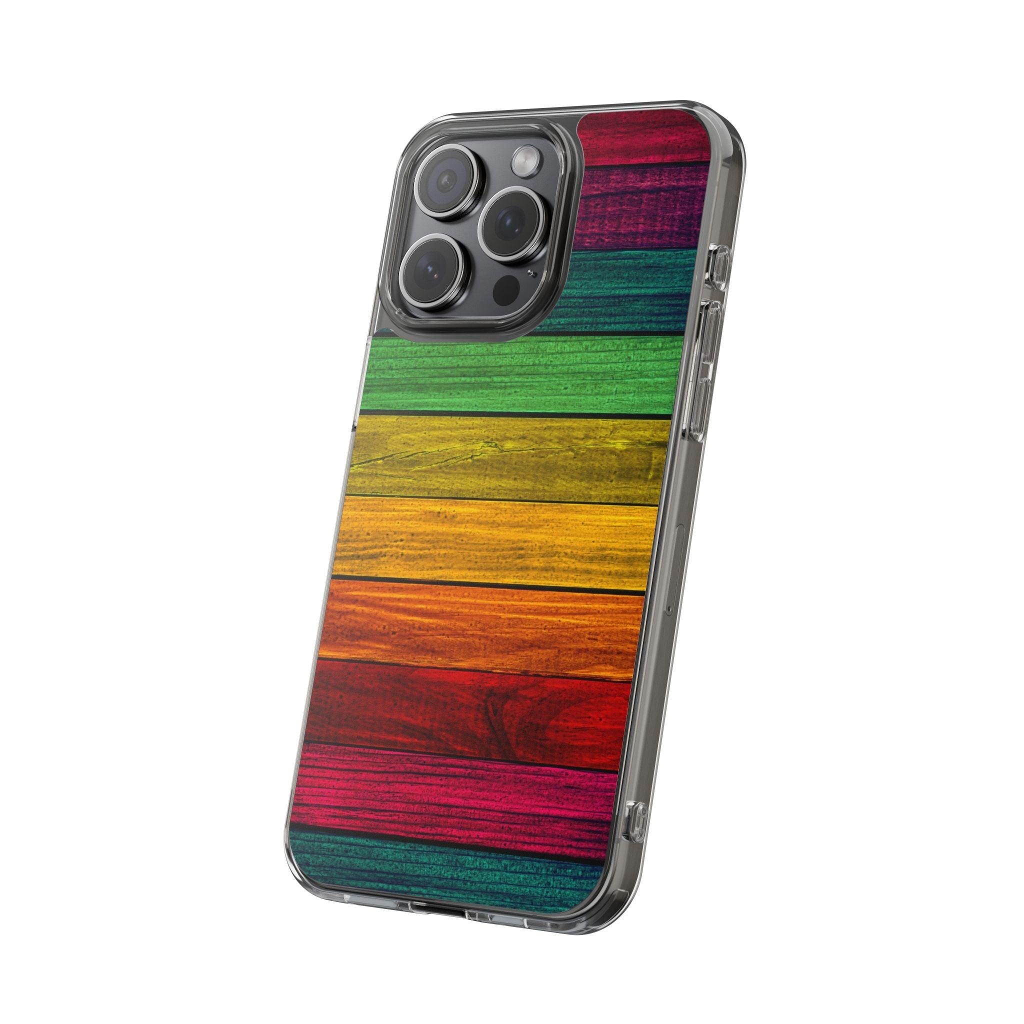Rainbow On Woods Clear Cases