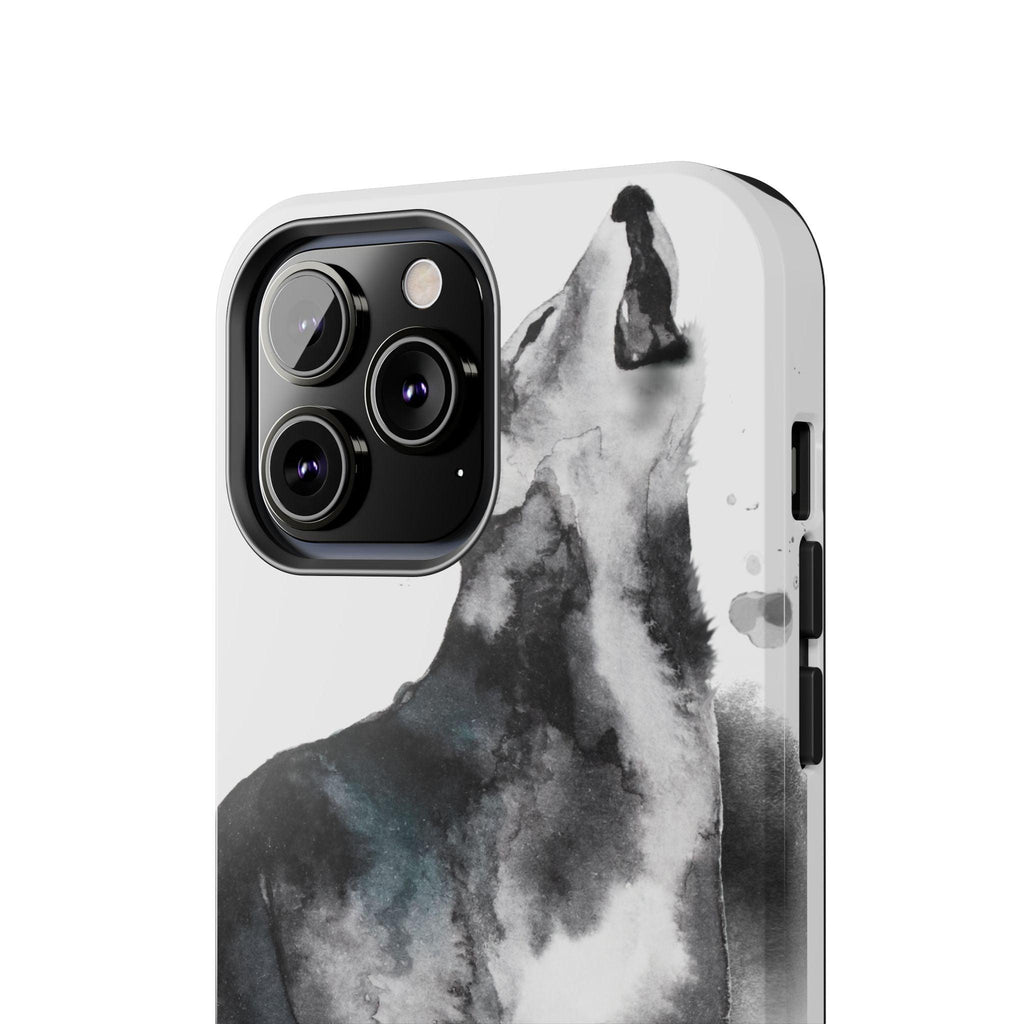 Black and White Dog Printed Tough Phone Cases