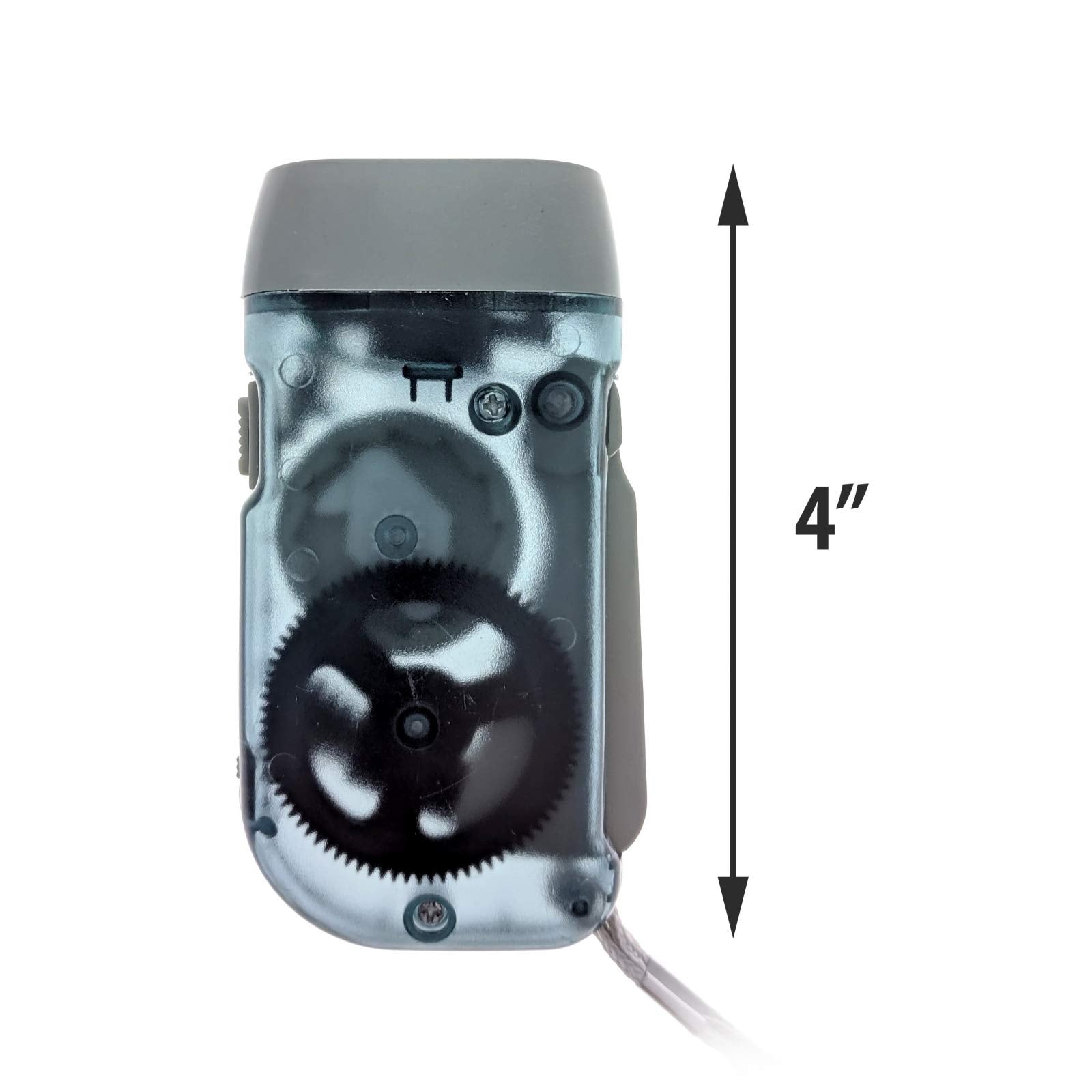 Dynamo Hand Crank Flashlight — 3 LED No Battery Emergency Light, Hand Powered Torch