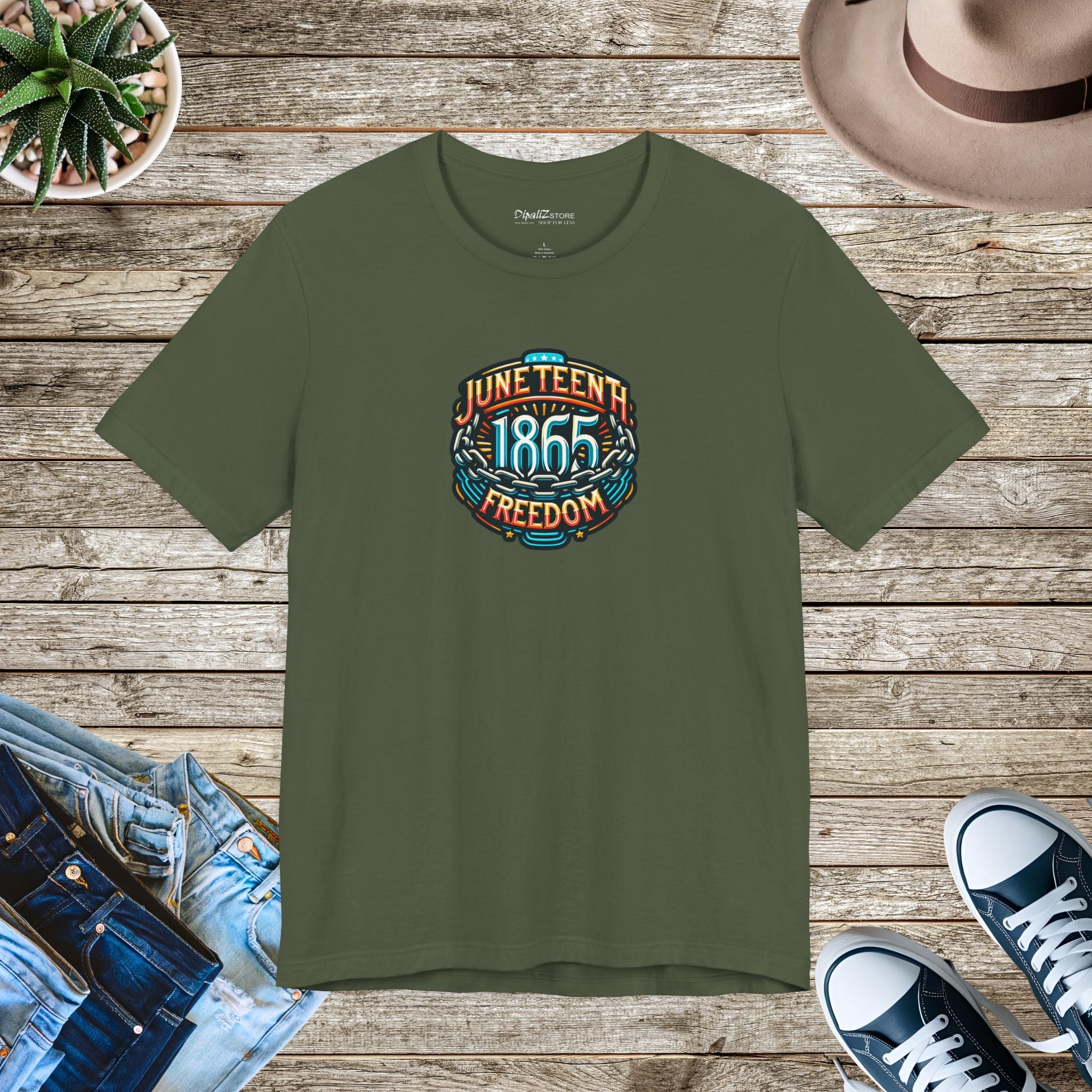 Unisex Jersey Short Sleeve Tee - Celebrate Juneteenth 1865 - DipaliZ