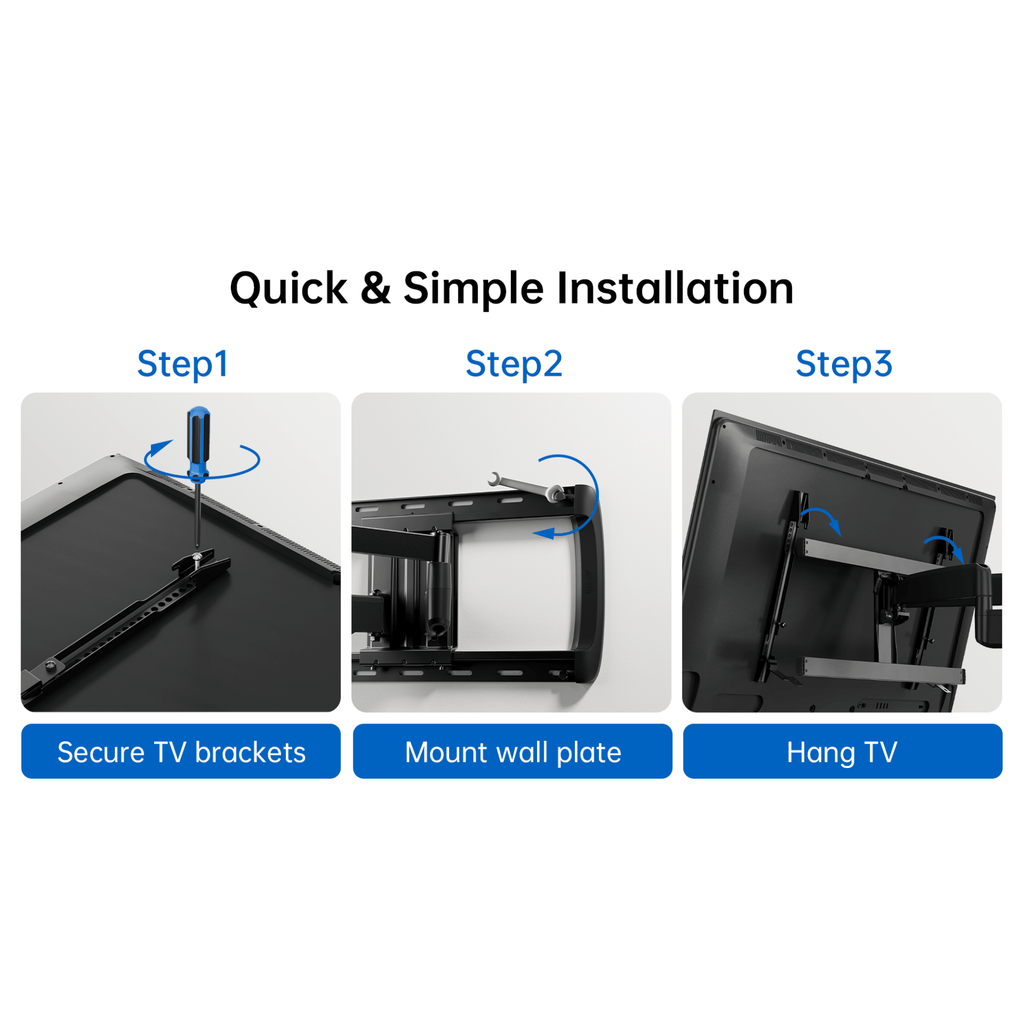 ErgoAv Large Motion TV Mount for 42" to 90" TVs