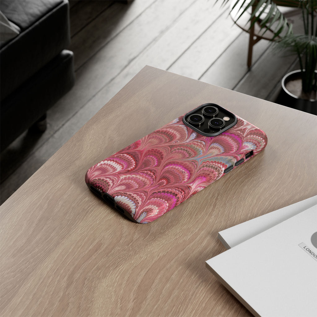 Shades of Pink Marbled Phone Case —  Dual Layer - Tough Protective Phone Cover