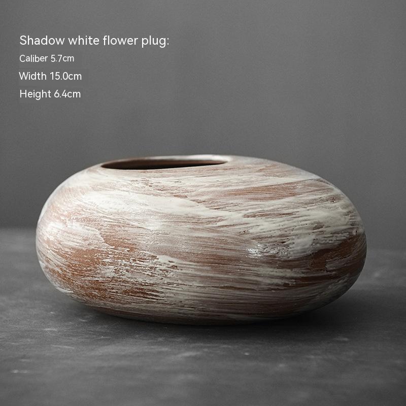 Ceramic Vase Vintage Dried Flower Stoneware Home Crafts Ornaments