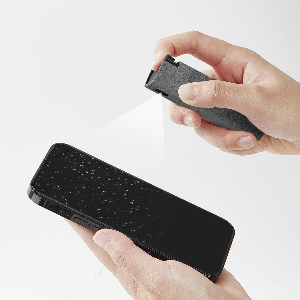 2-in-1 Screen Mist Cleaner & Microfiber Cloth — Universal Phone, Laptop & Tablet Screen Cleaner, Grey