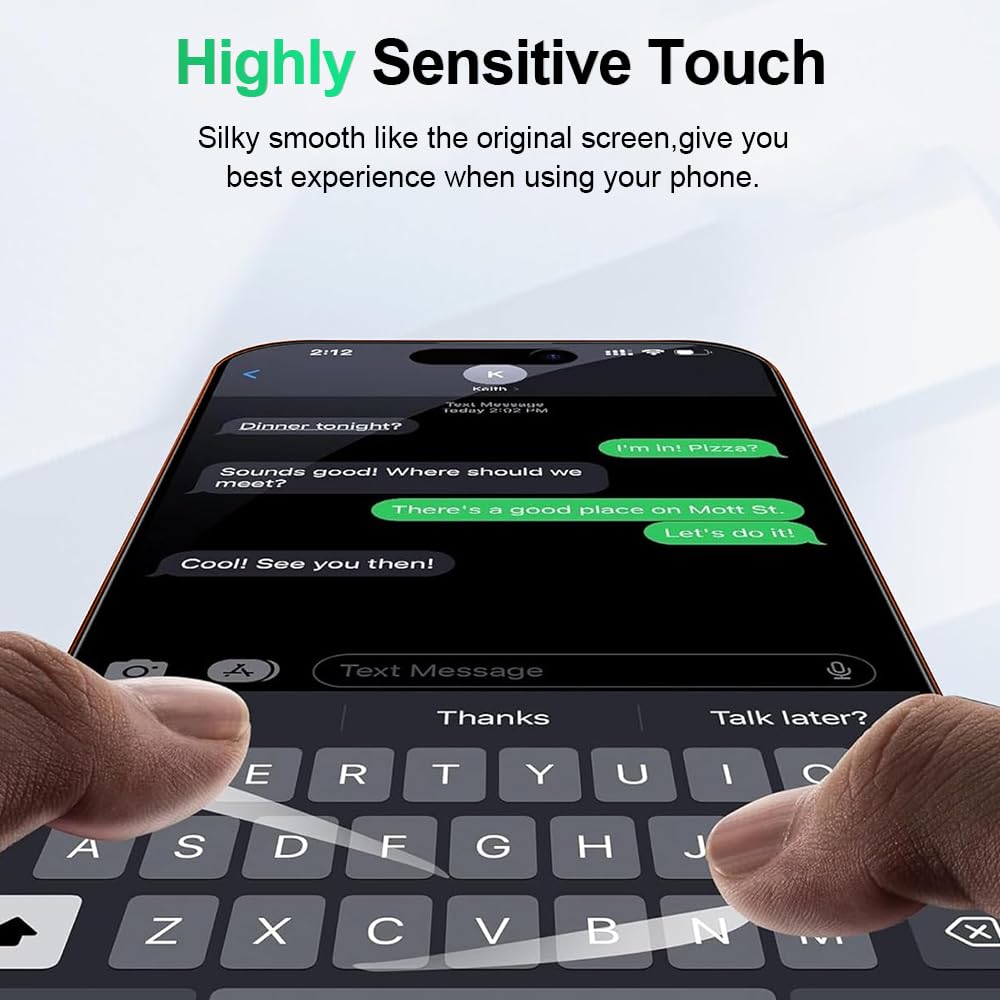 iPhone 17 Privacy Screen Protector — Anti-Spy Tempered Glass, Anti-Blue Light, No Bubble, Gradient Green