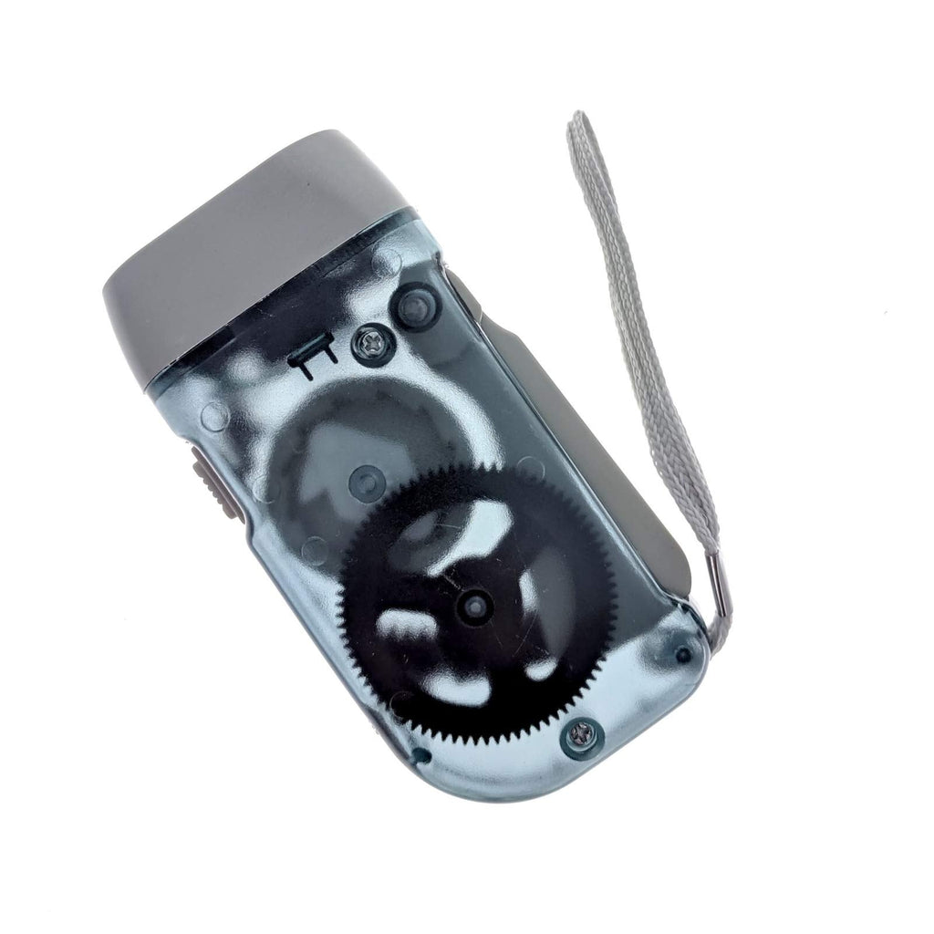 Dynamo Hand Crank Flashlight — 3 LED No Battery Emergency Light, Hand Powered Torch