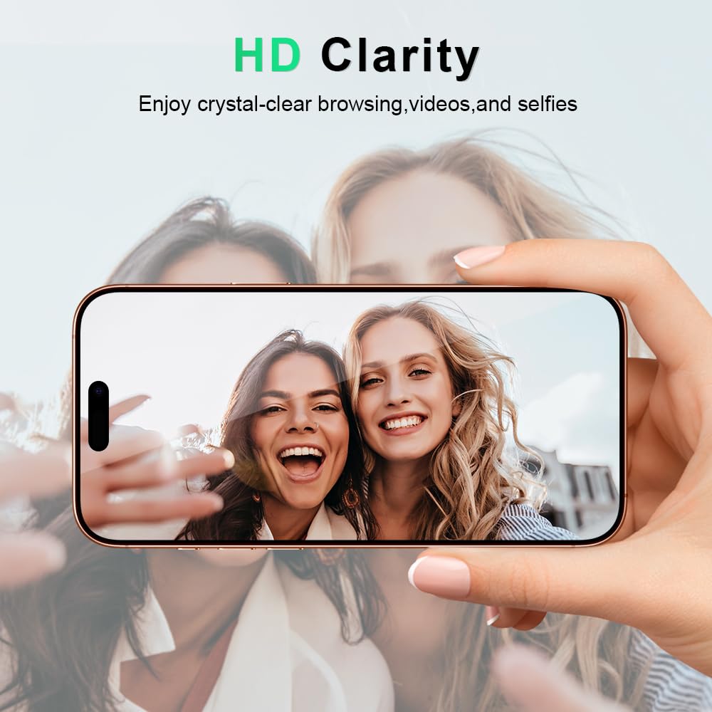 iPhone 17 Privacy Screen Protector — Anti-Spy Tempered Glass, Anti-Blue Light, No Bubble, Gradient Green