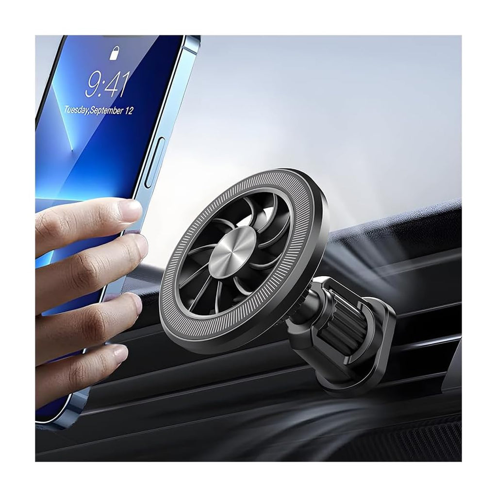 360° Magnetic Car Mount Phone Holder — Hands-Free Air Vent Clip with Iron-Grip Magnet, No-Wobble Secure Fit for All Phones, SUVs, Sedans & Trucks — Black/White