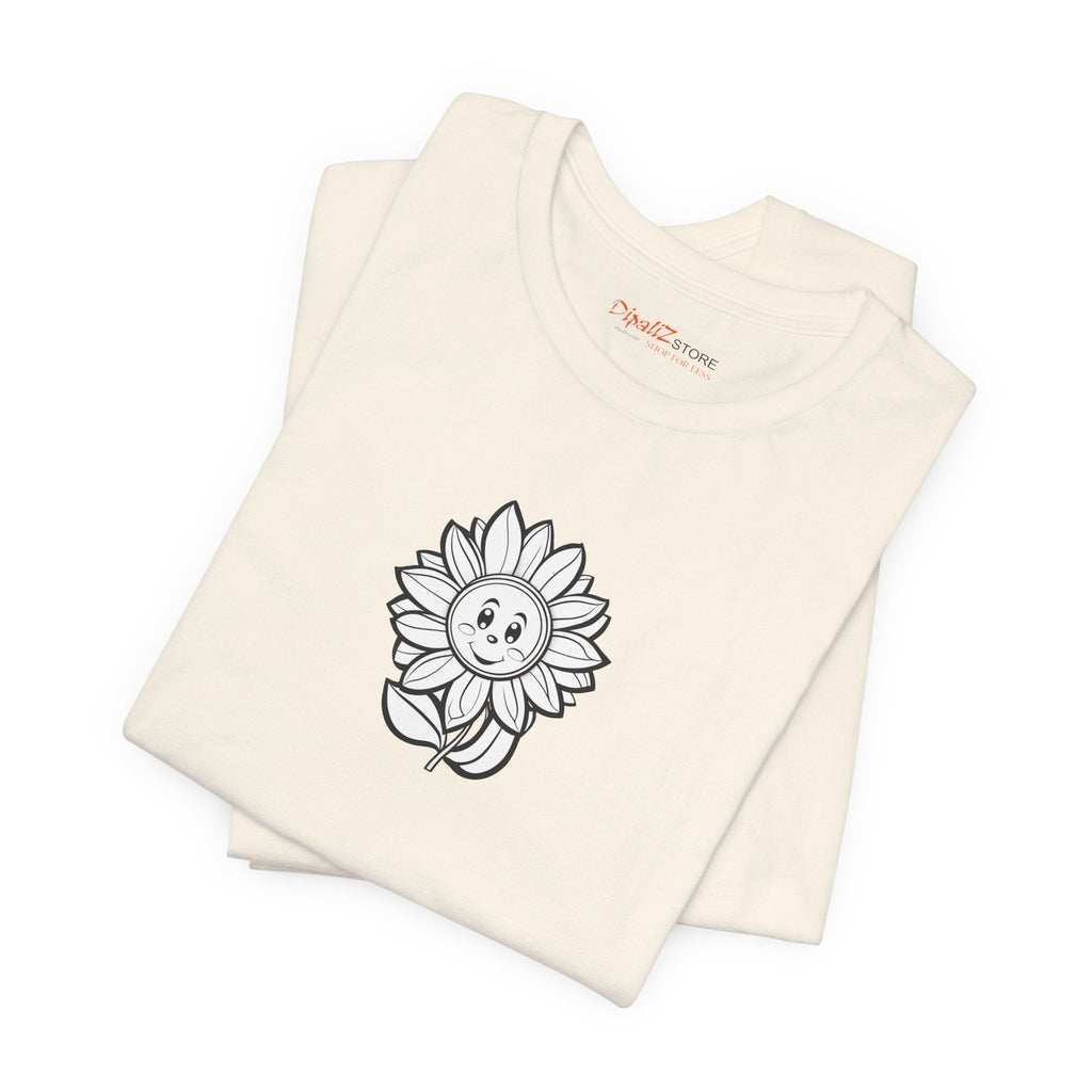 Happy Flower Short Sleeve Tee - Unisex Cotton Comfort - DipaliZ