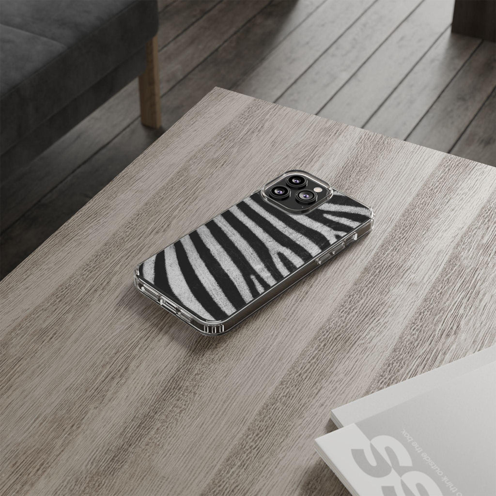 Clear Cases Black and White Zebra Stripes